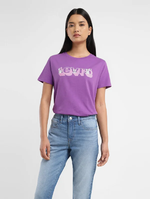 Today’s Deal Women's Graphic Print Crew Neck T-shirt