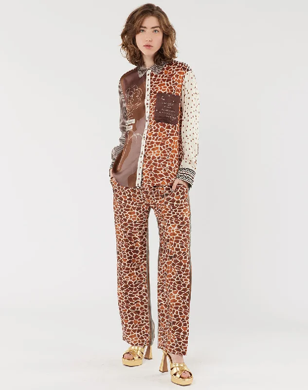 Limited Edition Bailey Straight Leg Chocolate Printed Pants