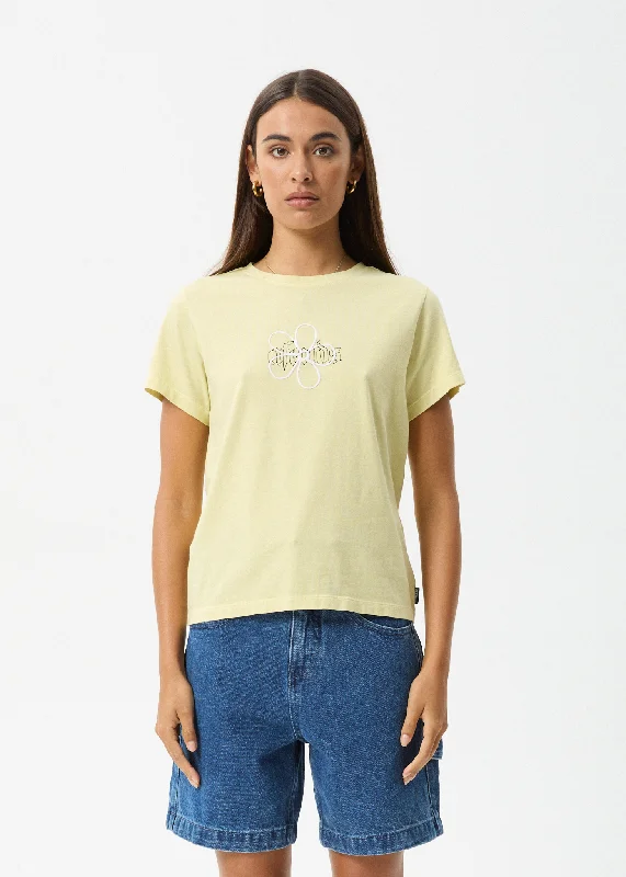 Seasonal Clearance AFENDS Womens Heidi - Regular Tee - Lemongrass