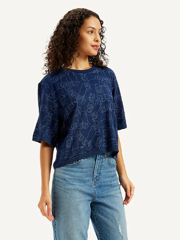 Instant Savings Women's Brand Logo Loose Fit T-Shirt