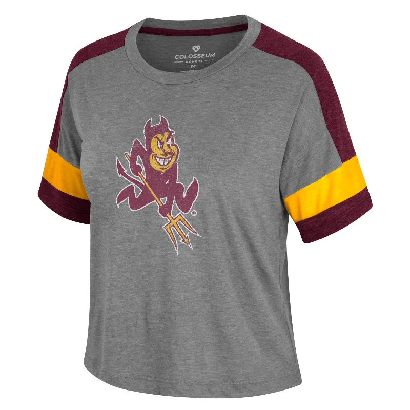 Weekend Deals That Excite ASU CF Sparky Ladies Tee GR/M
