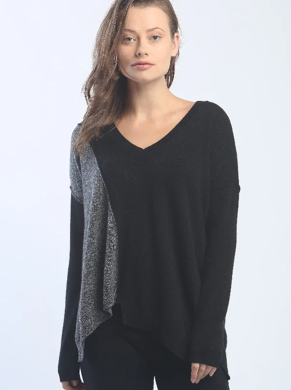 Exclusive Deal Color Block V Neck