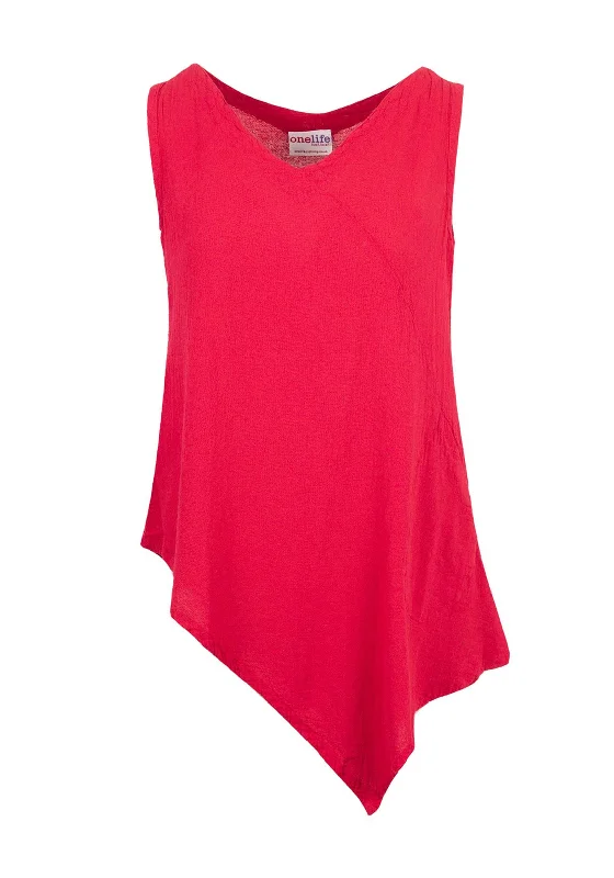 Weekend Specials to Relish One Life Allie Tank Top, Fuchsia
