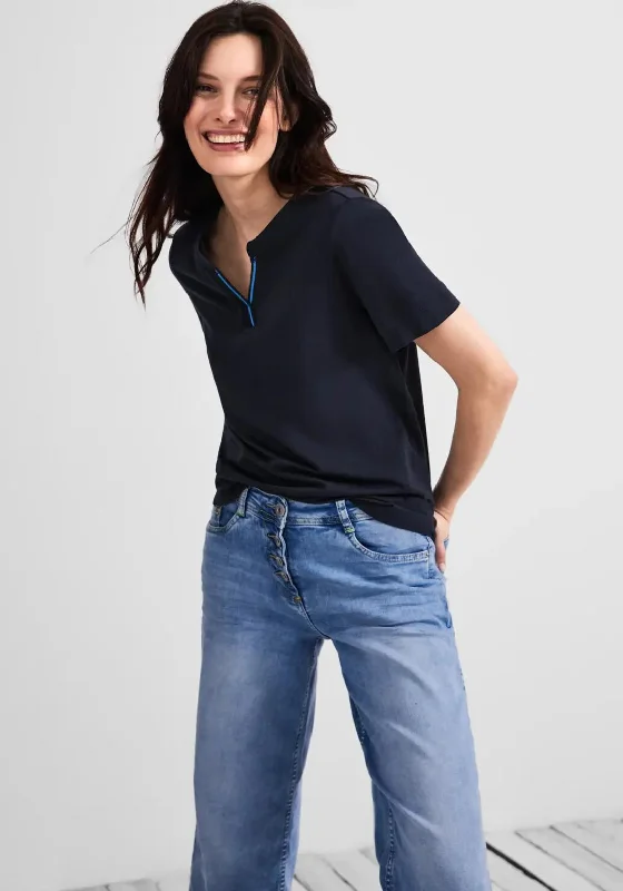 Flash Deals Cecil Tunic Neck T-Shirt, Navy