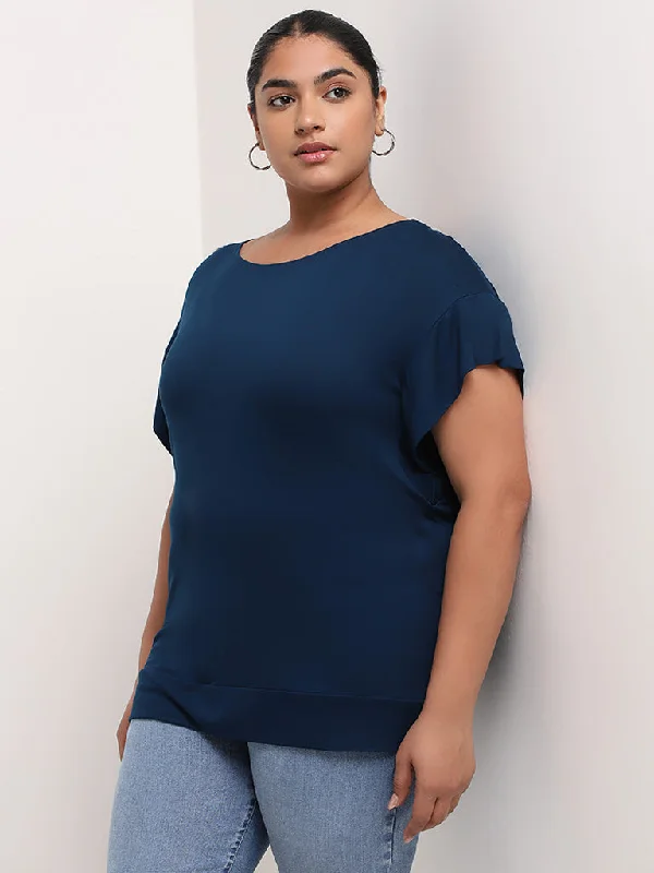 Hurry In Gia Teal Solid Top