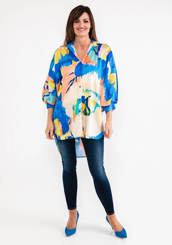 Price Blitz Seventy1 One Size Printed Tunic Top, Blue Multi