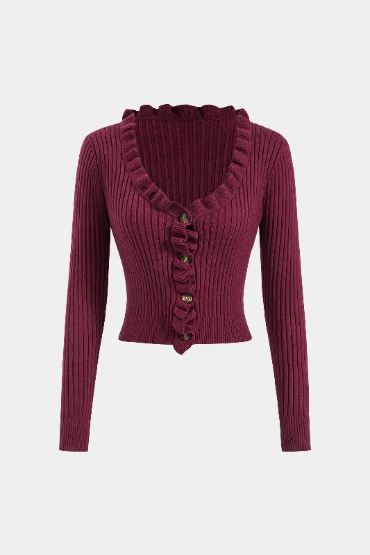 Friends and Family Sale Knitted Button Long-Sleeve Top
