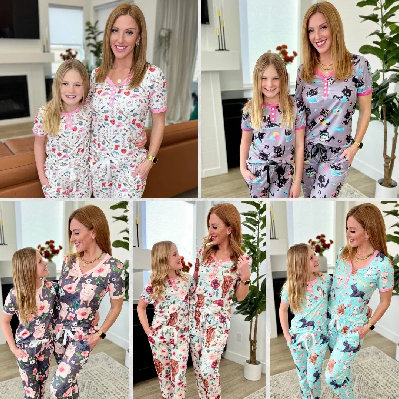 Extra Savings PREORDER: Matching Short Sleeve Pajamas in Assorted Prints