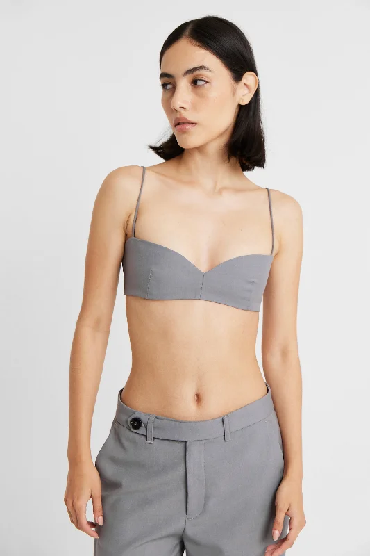 Flash Sale Tailored Bust Detail Bralet - Slate
