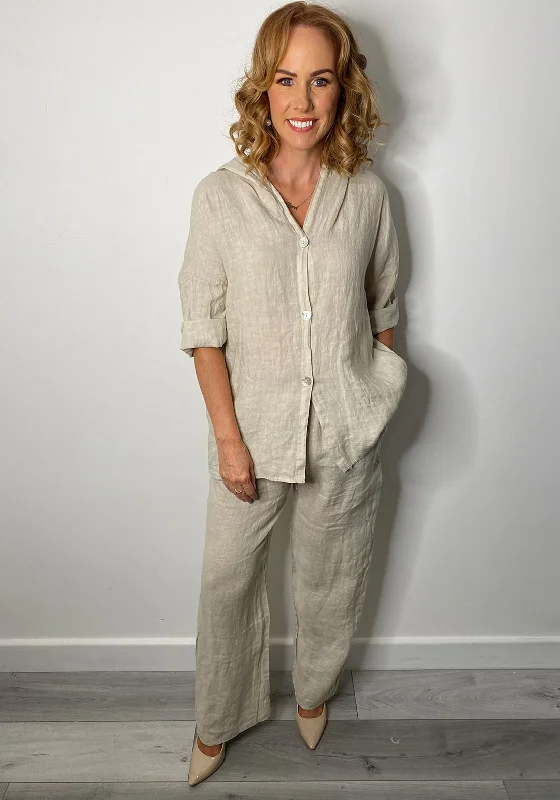 Limited Offer The Serafina Collection One Size Long Shirt, Beige
