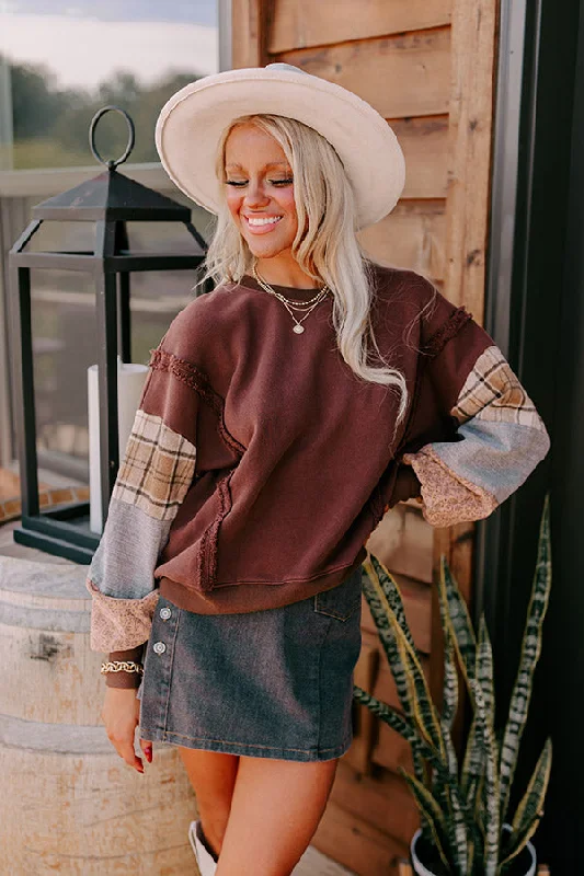 Now Available Boho Feels Sweatshirt in Brown