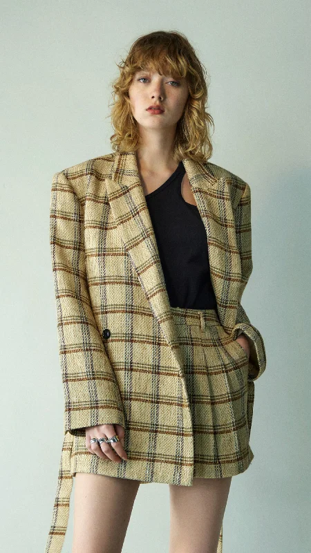 Weekend Bargains to Sizzle Oversize Checked Blazer