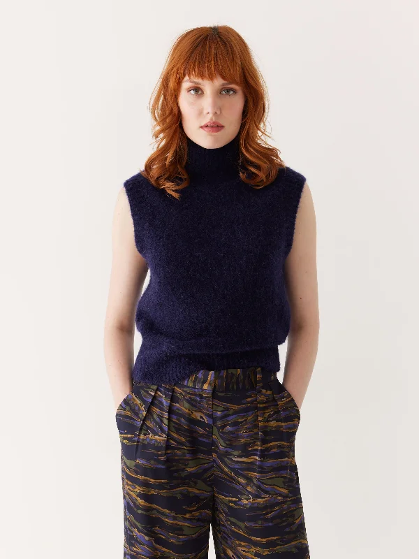 Make Your Weekend Count with Savings The Boucle Knit Sweater Vest in Night Sky
