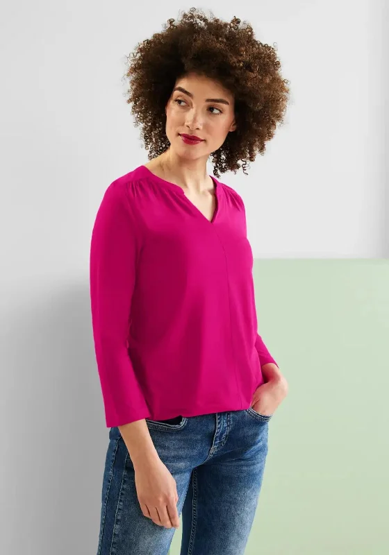 Overstock Sale Street One Three Quarter Sleeve Blouse, Now Pink