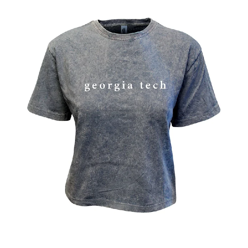 Weekend Offers You Can't Ignore Ladies Georgia Tech Yellow Jackets Kelsey Mineral Wash Crop T-Shirt Weekend Offers You Can't Ignore Ladies Georgia Tech Yellow Jackets Kelsey Mineral Wash Crop T-Shirt