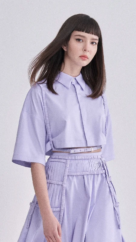 Act Fast Detailed Crop Shirt