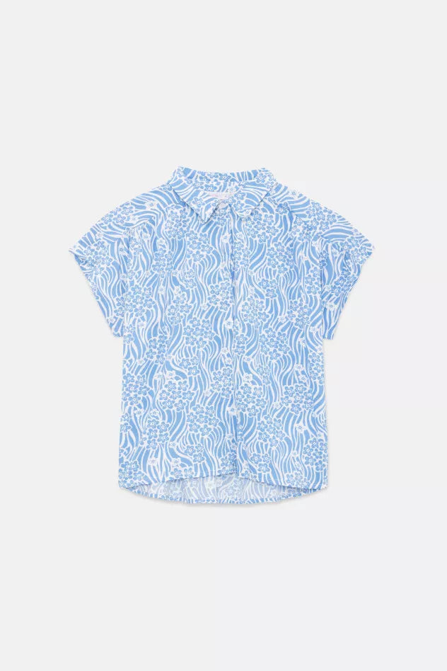 Super Bargain Compania Fantastica Floral Print Sleeveless Oversized Shirt