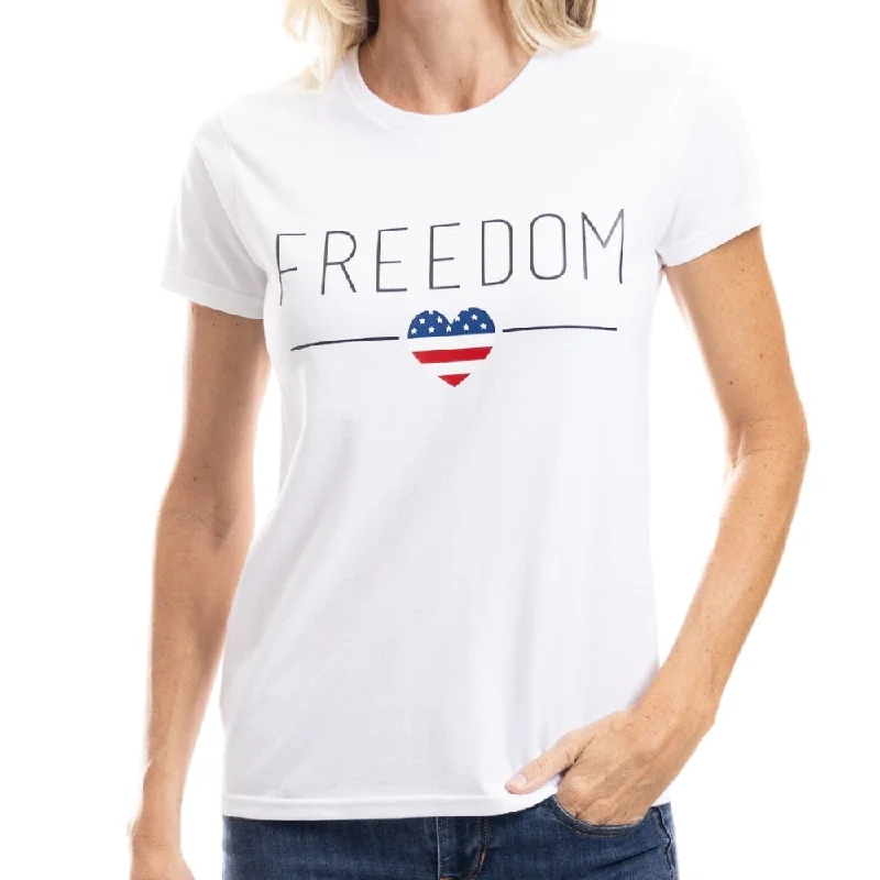 YEAR-End Clearance Women's Freedom Flag Heart T-Shirt
