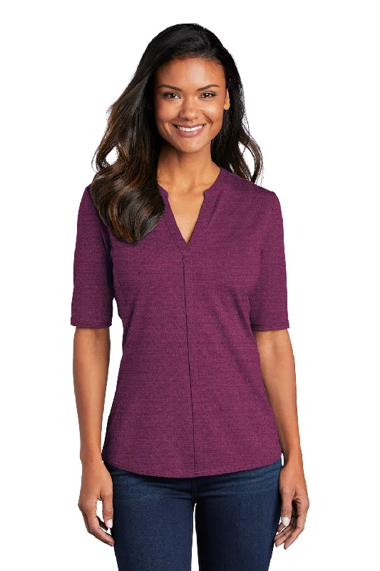 Super Discount Port Authority Womens Moisture Wicking Short Sleeve Polo Shirt - Violet Purple/Black Super Discount Port Authority Womens Moisture Wicking Short Sleeve Polo Shirt - Violet Purple/Black