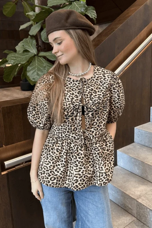 While Supplies Last Pieces - Pcnancy O-Neck 2/4 Tie Top - 4703542 Dove Leo
