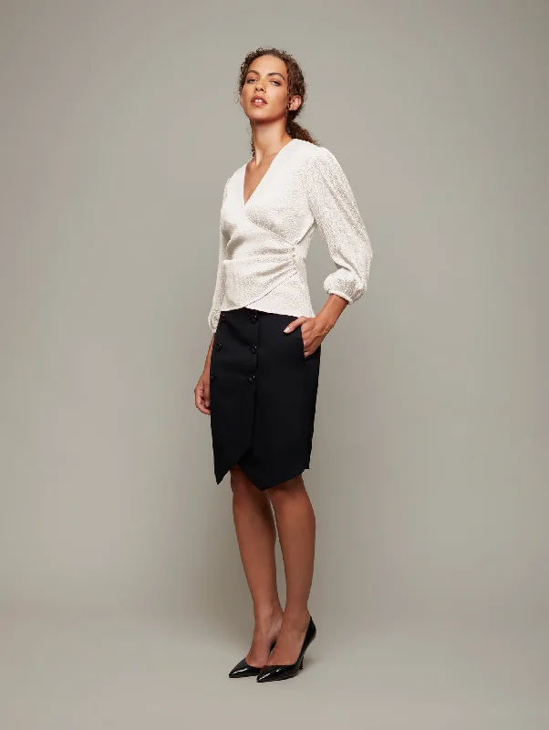 Shop and Save ROSEMARY | Wrap Silk Blouse