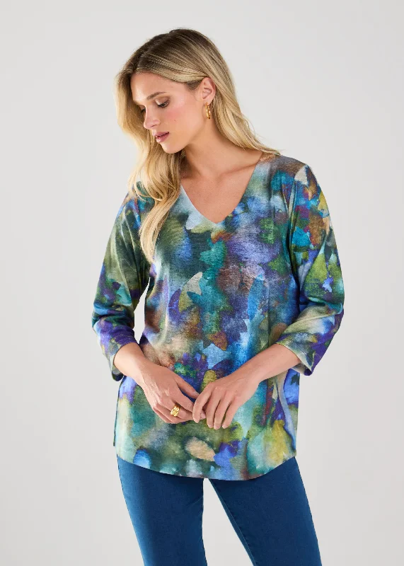 Special Savings 3/4 Sleeve V-Neck Top