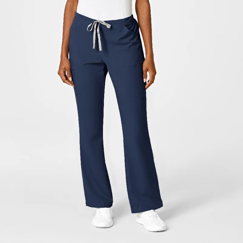 Deal Frenzy PRO Women's Moderate Flare Leg Scrub Pant - Navy