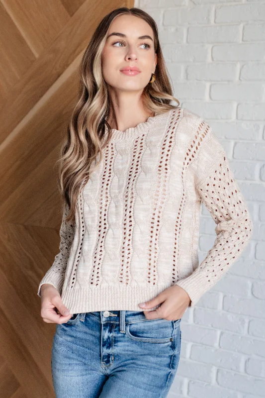 Epic Deals A Note of Thanks Cable Knit Sweater