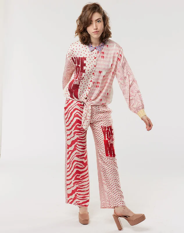 Loyalty Reward Bailey Straight Leg Rouge Printed Pants