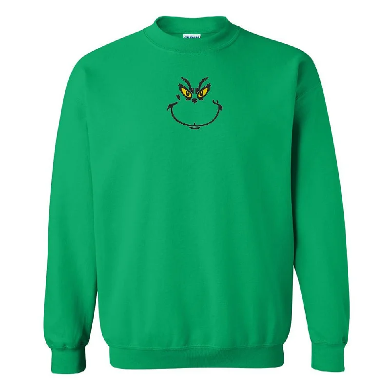 Savings Galore 'The Mean One' Embroidered Crewneck Sweatshirt