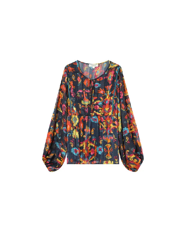 Instant Savings Grace & Mila 'Elyna' Navy Blouse