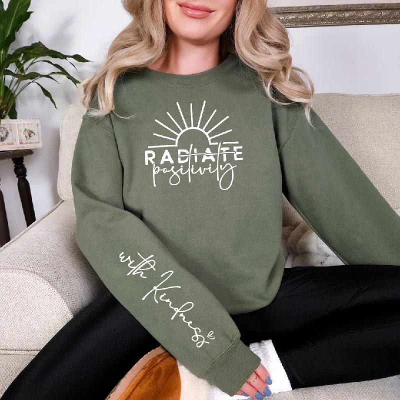 The Best Deal PREORDER: Radiate Positivity Graphic Sweatshirt in Three Colors