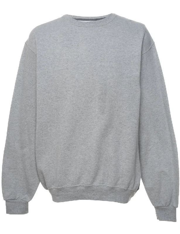 The Best Prices Light Grey Plain Sweatshirt - L