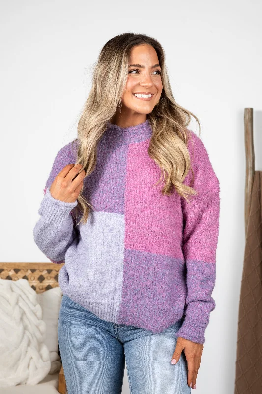 Savings Event Colorblock Multicolor Cozy Knit Sweaters