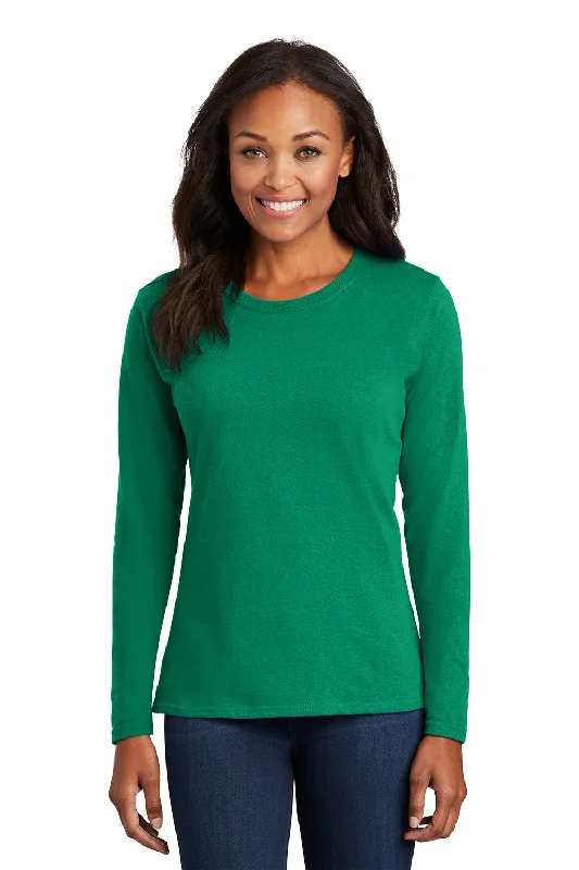Weekend Special Port & Company Womens Core Long Sleeve Crewneck T-Shirt - Kelly Green Weekend Special Port & Company Womens Core Long Sleeve Crewneck T-Shirt - Kelly Green