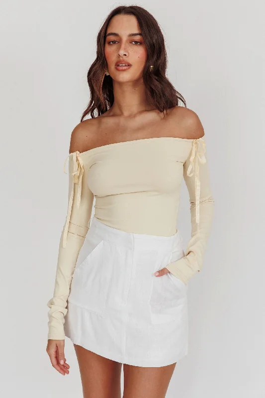Weekend Bargains Just for You Euphoria Linen Skort White