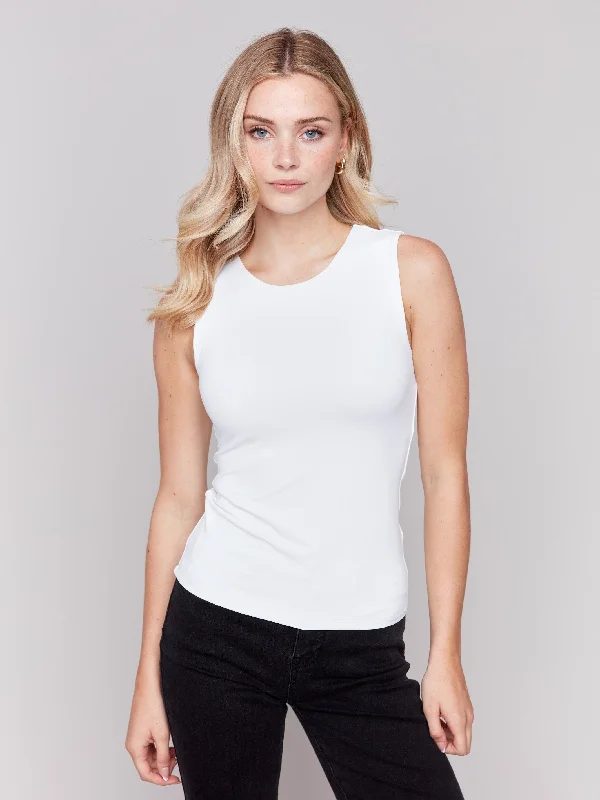 Early Access Sleeveless Super Stretch Top - White