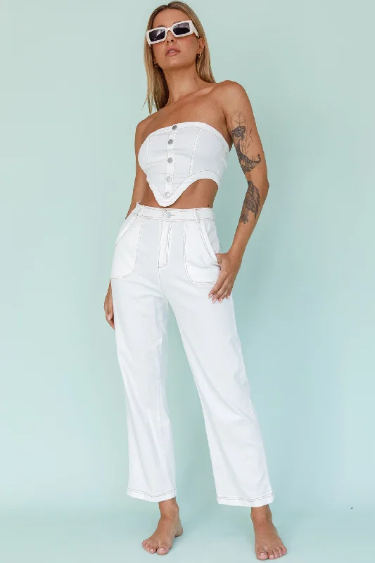 Value Pack Uptown Wide Leg Pants White