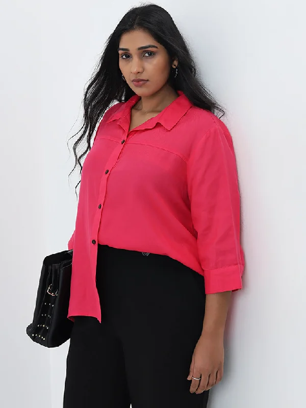 Weekend Savings Bonanza Gia Solid Pink Shirt