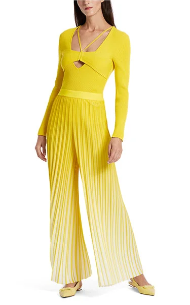 Price Blitz Marccain Yellow Pleated Pants
