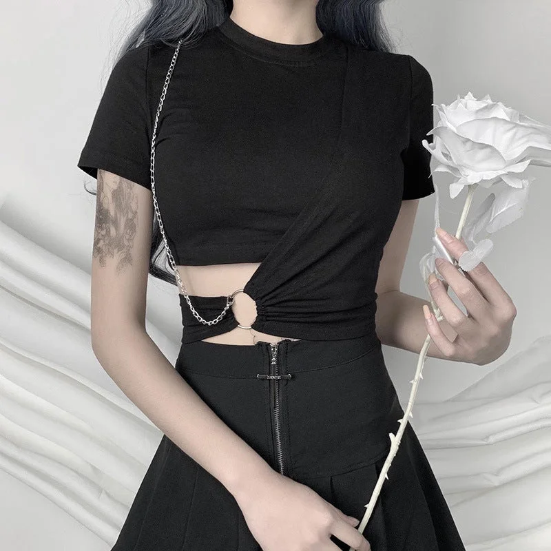 Discount Deals Asymmetrical Stylish Bulk Blank T Shirts Wholesale Crop Tops