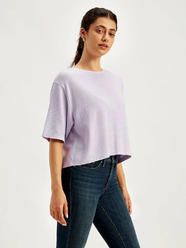Members Only Women's Textured Relaxed Fit T-Shirt