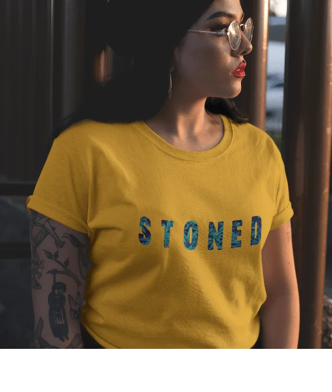 Big Deal STONED HALF-SLEEVE T-SHIRT (YELLOW)