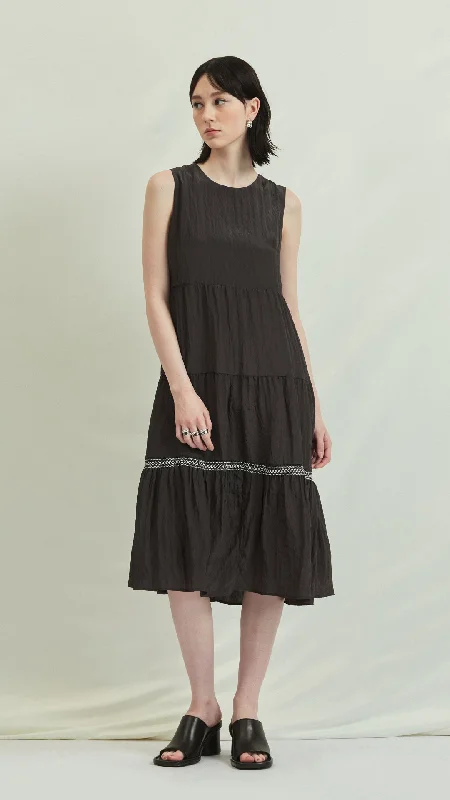 Weekend Offers That Excite Gathers Sleeveless Dress
