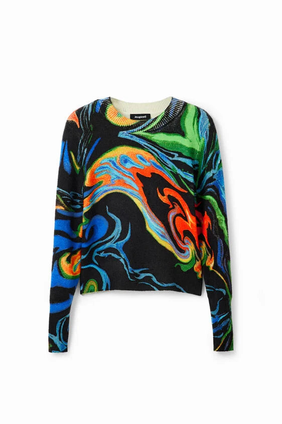 Buy Now Desigual Marbled Knitwear Multi