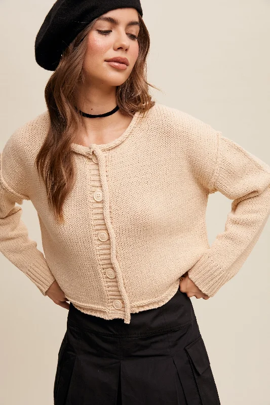Super Deal Knit Button Down Cardigan
