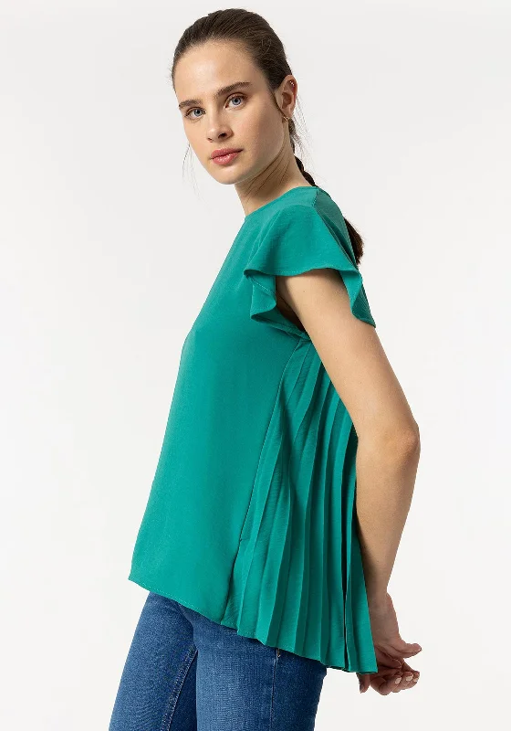 While Supplies Last Tiffosi Kara Pleat Back Top, Green