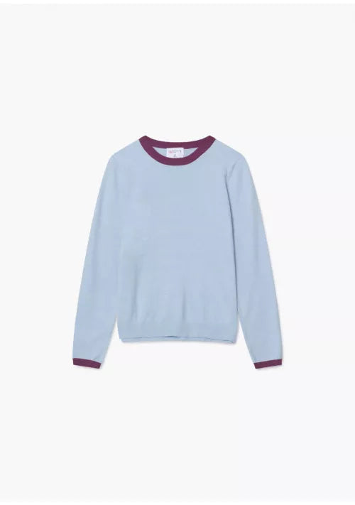 Take Action Compania Fantastica Blue Contrasting Trim Knit Jumper