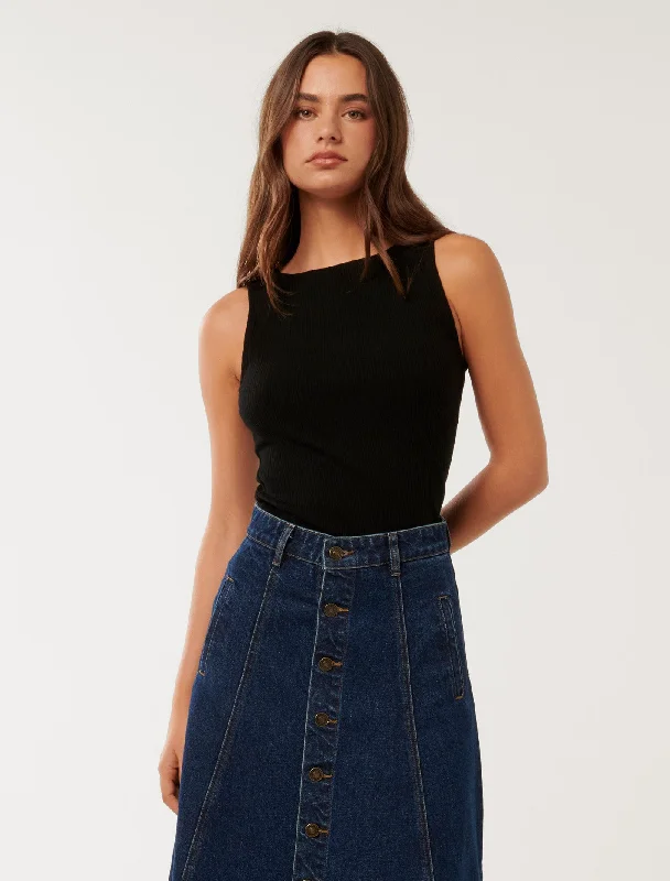 Instant Discount Francis Boat Neck Tank Top