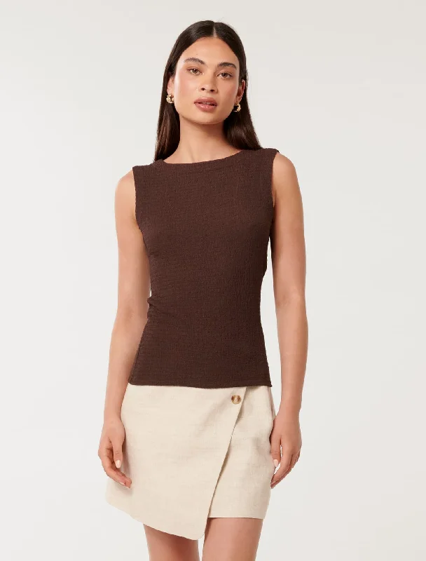 Deep Savings Hazel Textured Tank Top